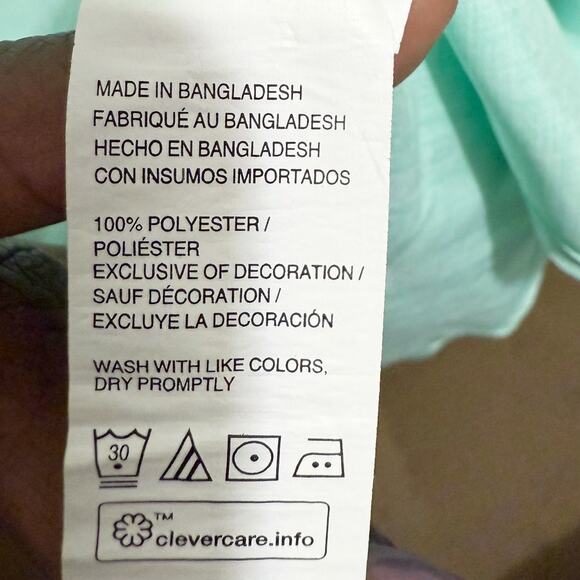 IZOD Saltwater Mint Green Button-Down Fishing Shirt Men’s 3XL NWT Lightweight - Picture 5 of 10